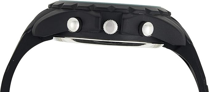 U.S. Polo Assn. Men’S Multifunction Watch Black Silicone Strap Analog Digital Di