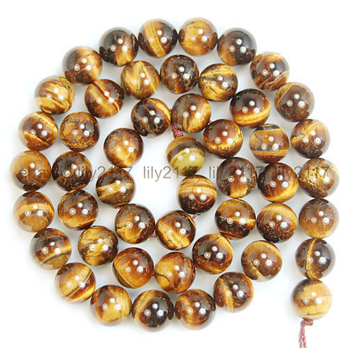 Natural Yellow Tiger’s Eye Gemstones Loose Beads 15″ 4mm 6mm 8mm 10mm 12mm 14mm
