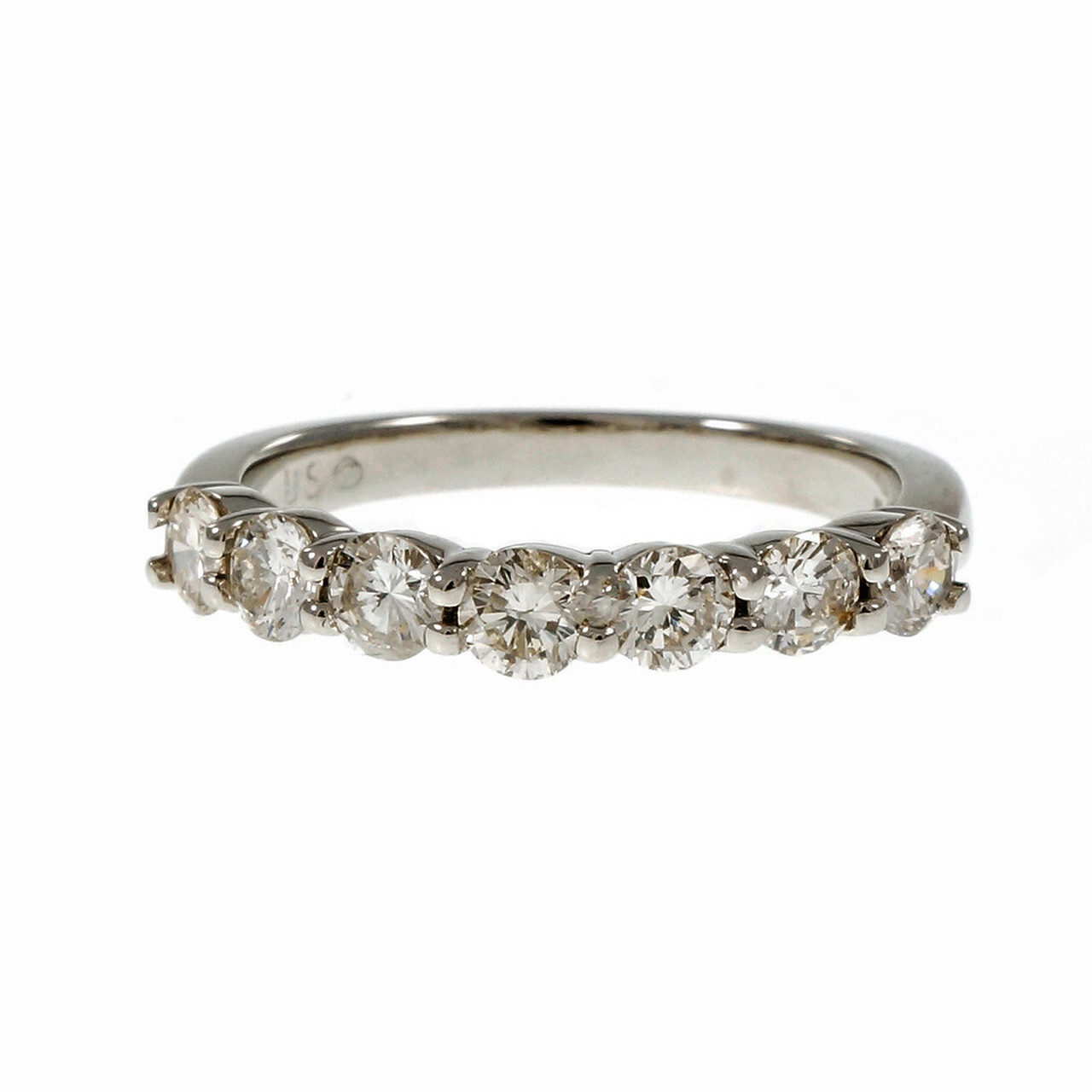 Peter Suchy Common Prong Diamond Platinum Wedding Band Ring