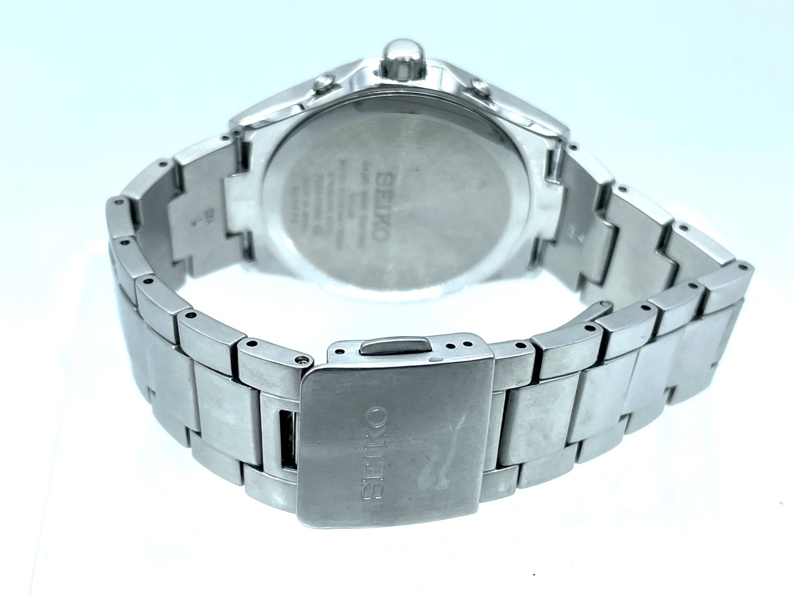 SEIKO Radio Wave Control Solar Men’s Watch Band size 6.7in Black Dial 7B24-0BN0