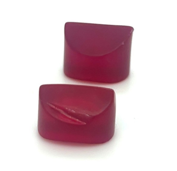 Red Flame Fusion Lab Created Lapidary Rubies 25cts