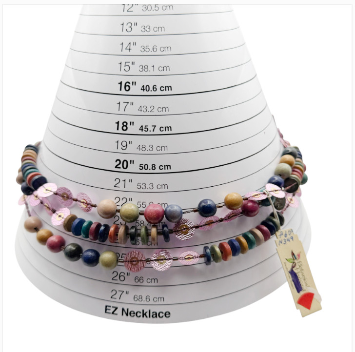 Tribal Boho 70″ Wood Bead Rope Necklace Botanical Harvest Philippines NWT