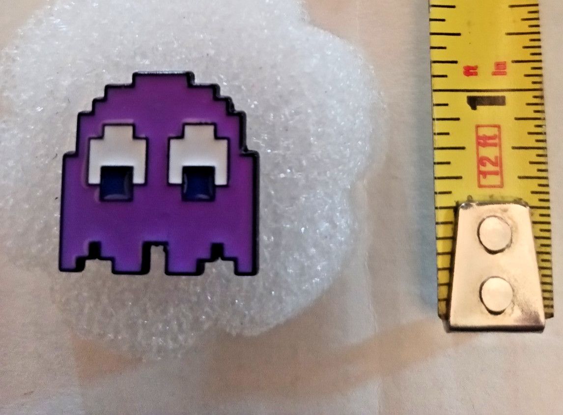GHOST-PAC MAN- ENAMEL PIN-SHIP ALL THE PINS YOU BUY FOR $4.99-VISIT OUR STORE