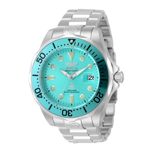 New Invicta 47mm Grand Diver Automatic 49916 Tiffany Blue Dial Silver & Bracelet