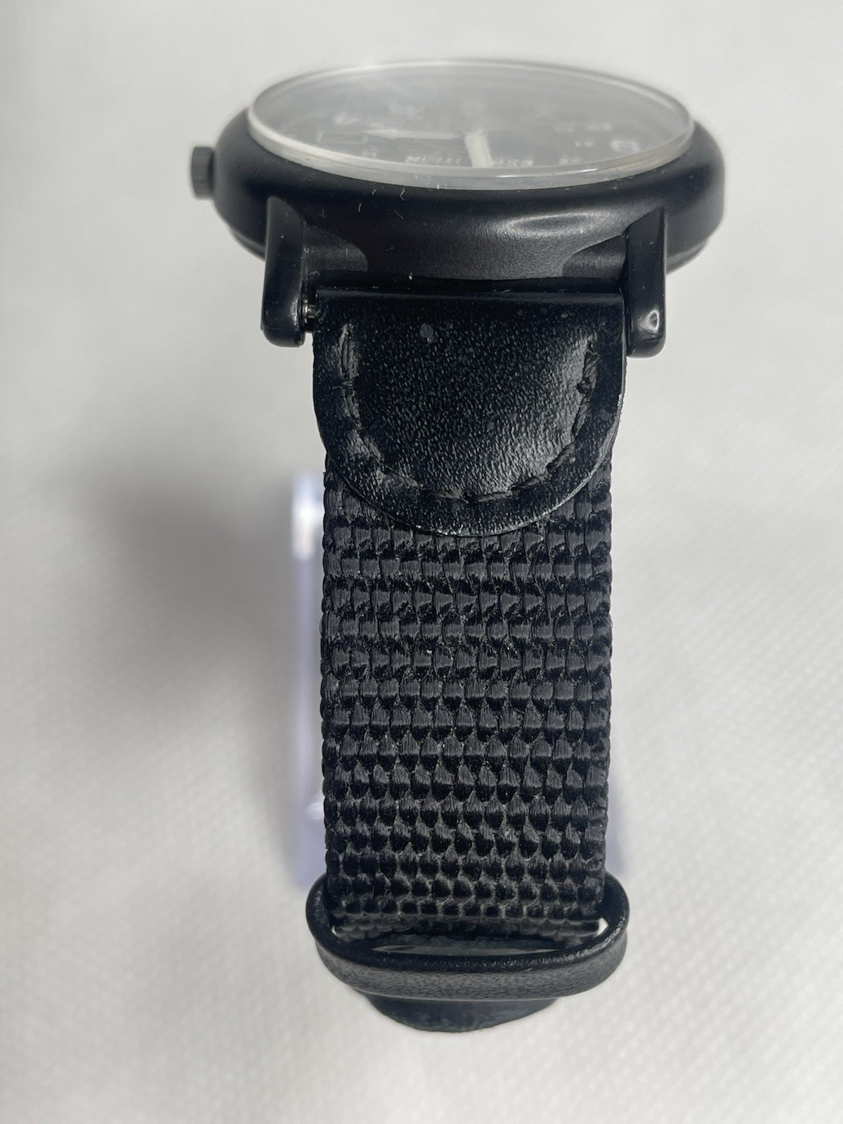 Timex Expedition Camper Watch T40011 Military Style Indiglo Black Leather Fabric