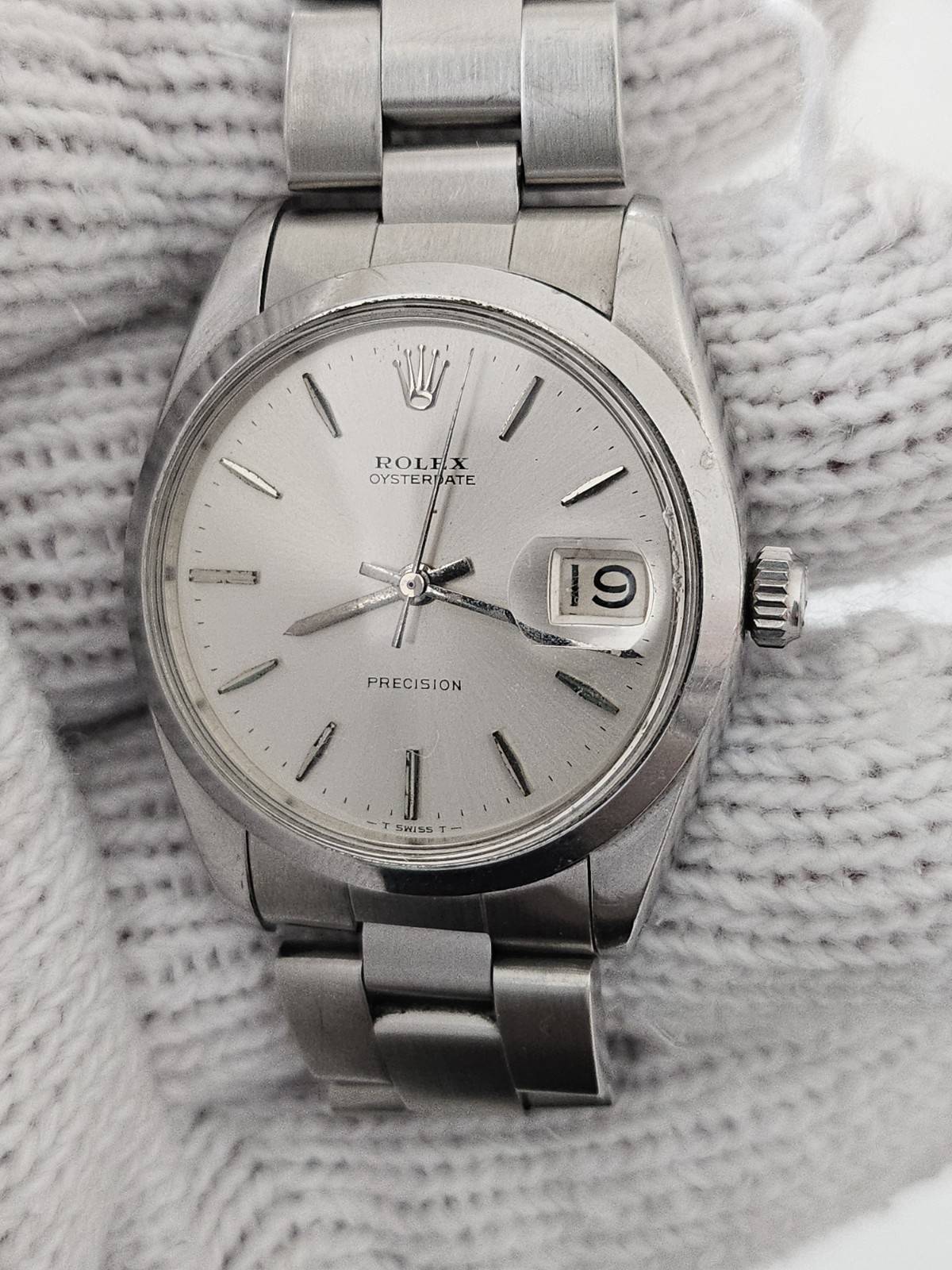 Rolex 34mm OysterDate Precision Vintage Watch 6694 + Rolex Box