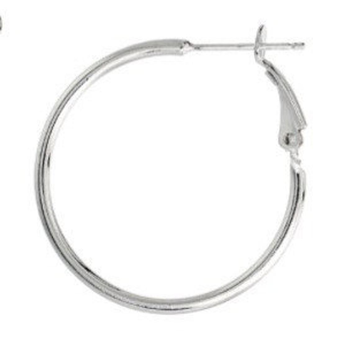 Ladies Real 925 Sterling Silver 30-100MM Medium/X- Large Tube Hoop Earrings H578