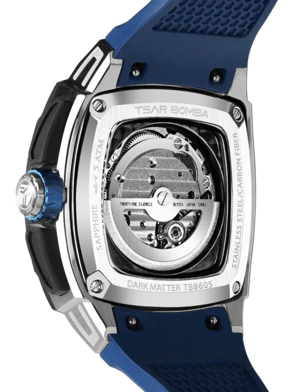 Tsar Bomba TB8605-02 Mens Watch Dark Matter 5 Automatic 43mm 5ATM