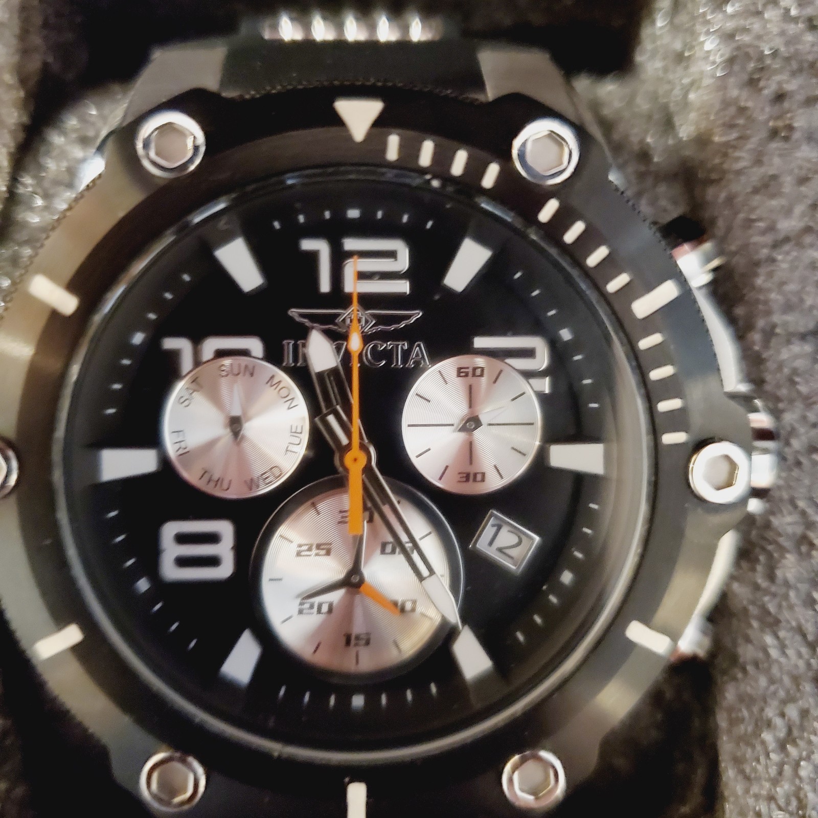 Invicta Speedway 52mm Stainless Steel 26mm Silicone Strap Watch with Case Works