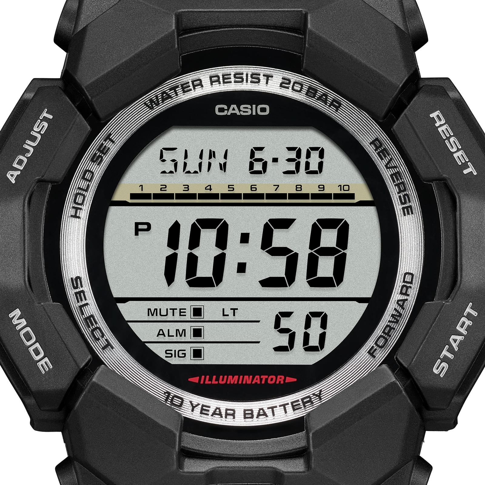 Casio G-Shock GD-010-1JF Quartz Gray Dial 51.9 mm Watch