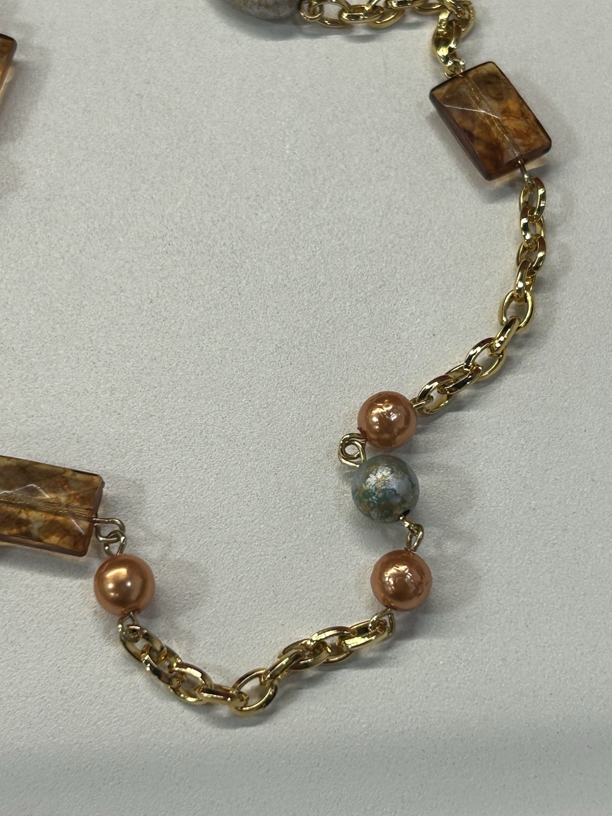 Beautiful vintage art glass layering necklace