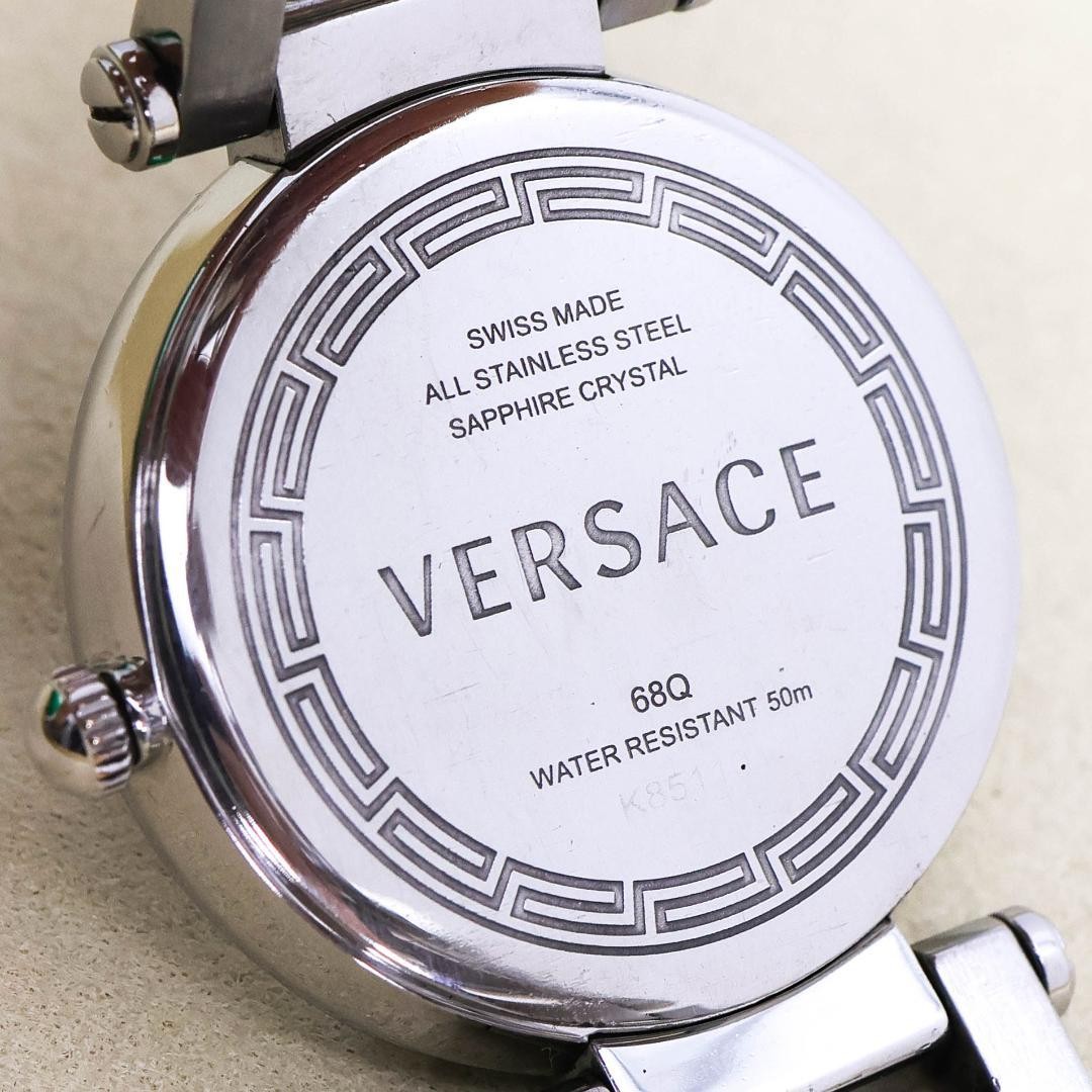 VERSACE Medusa Date Mens Watch Black 3064 Quartz Classic Luxury Edition