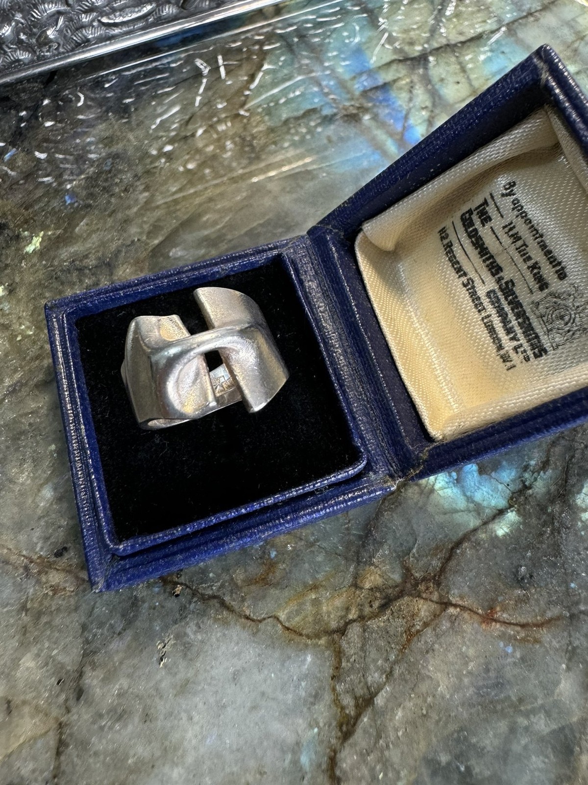 Whole body s925 silver ring male and female elephant iceberg sculpture design