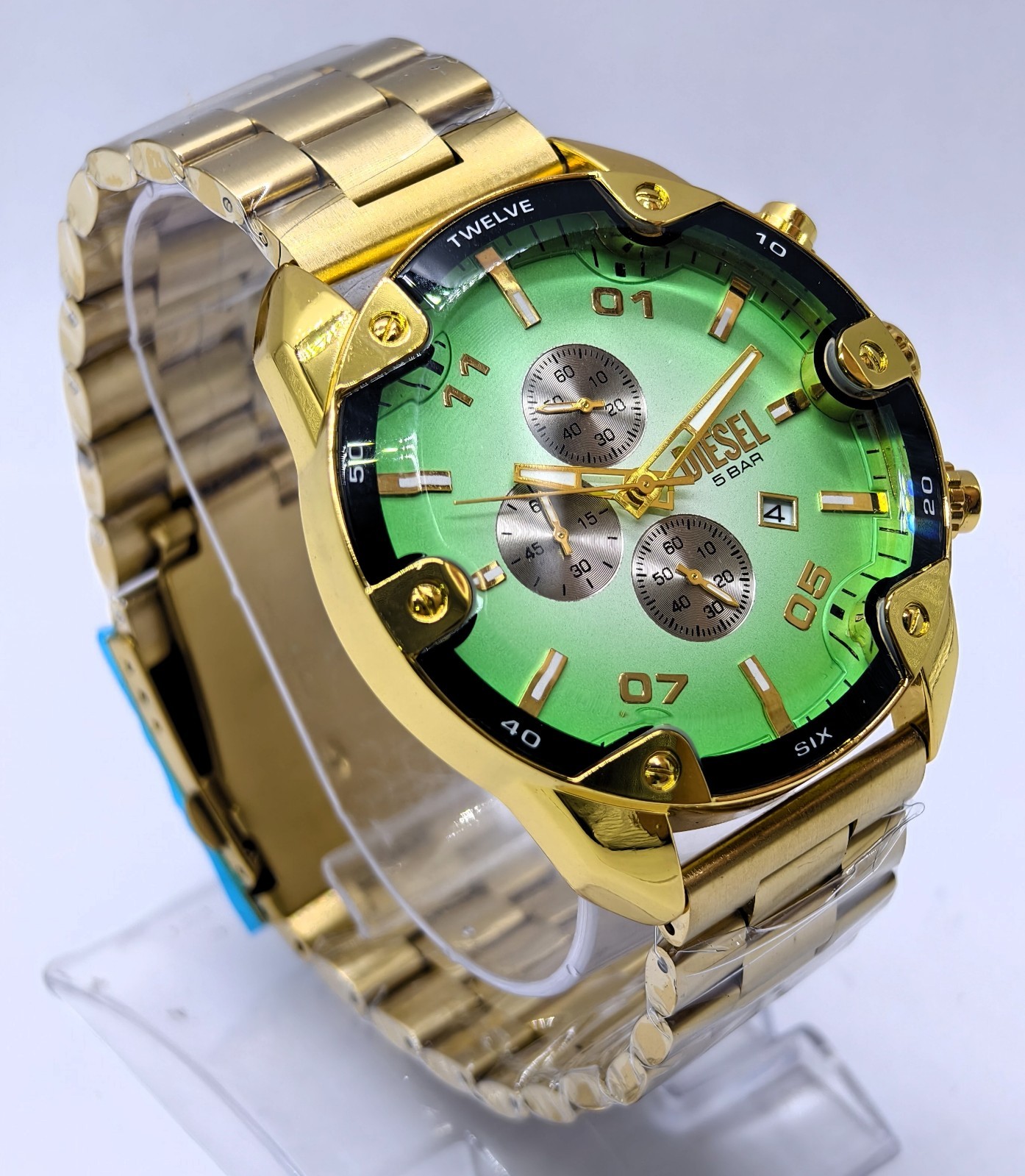 Fantastic Diesel Spiker ”ONLY THE BRAVE” Chronograph Quartz Men’s Wrist Watch
