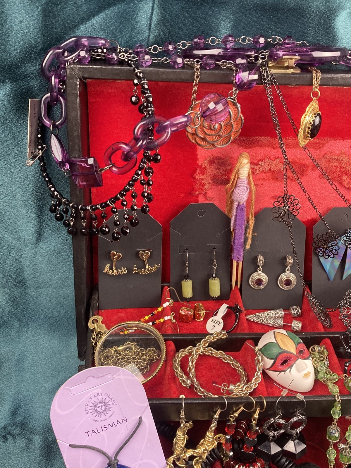 50Lot Gothic Inspired Costume Jewelry Romance Goth Earring Emo & Jewelry Box