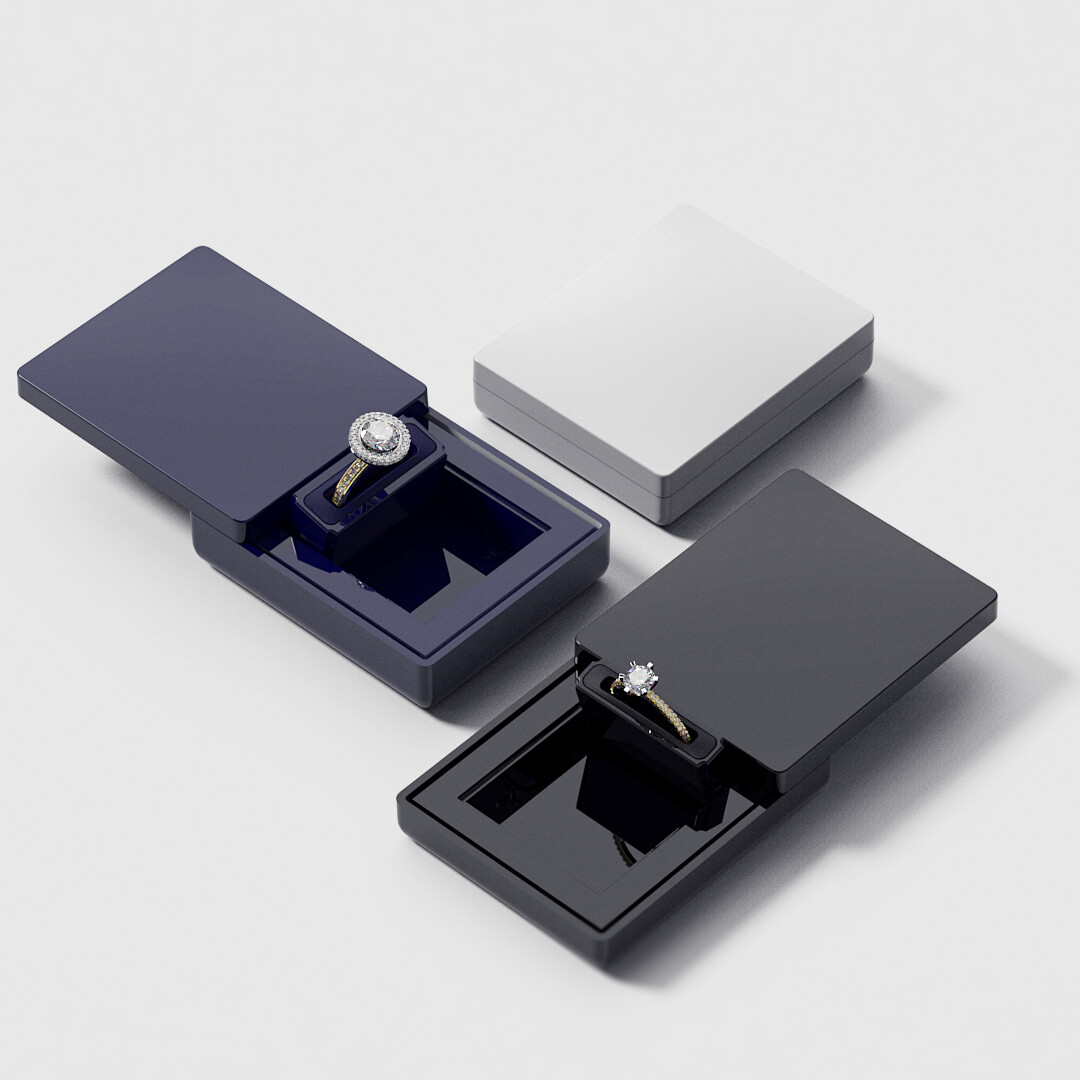 MONOLIX Ring Box Flat Pocket sized for Surprise Proposal Unique Compact (MAXI)