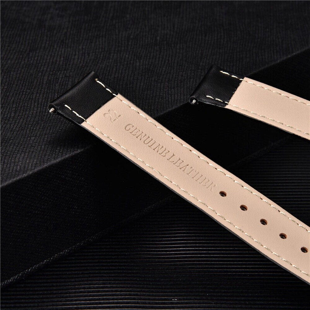 Genuine Leather Watch Band Strap Butterfly Buckle Bracelet 14/16/18/20/22/24mm