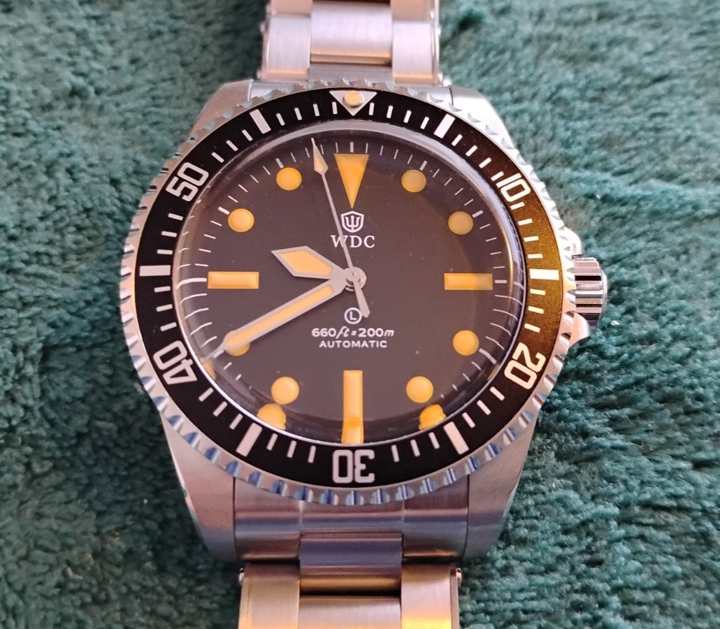 Retro 41mm Watchdives “Milsub” Automatic Diver; PT5000 4Hz, “Rivet” Bracelet!