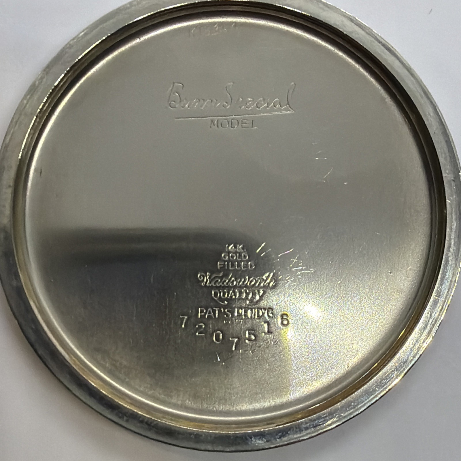 EXCELLENT ILLINOIS 161A ELINVAR 21j 16s BUNN SPECIAL POCKET WATCH 14K WGF 60 HR