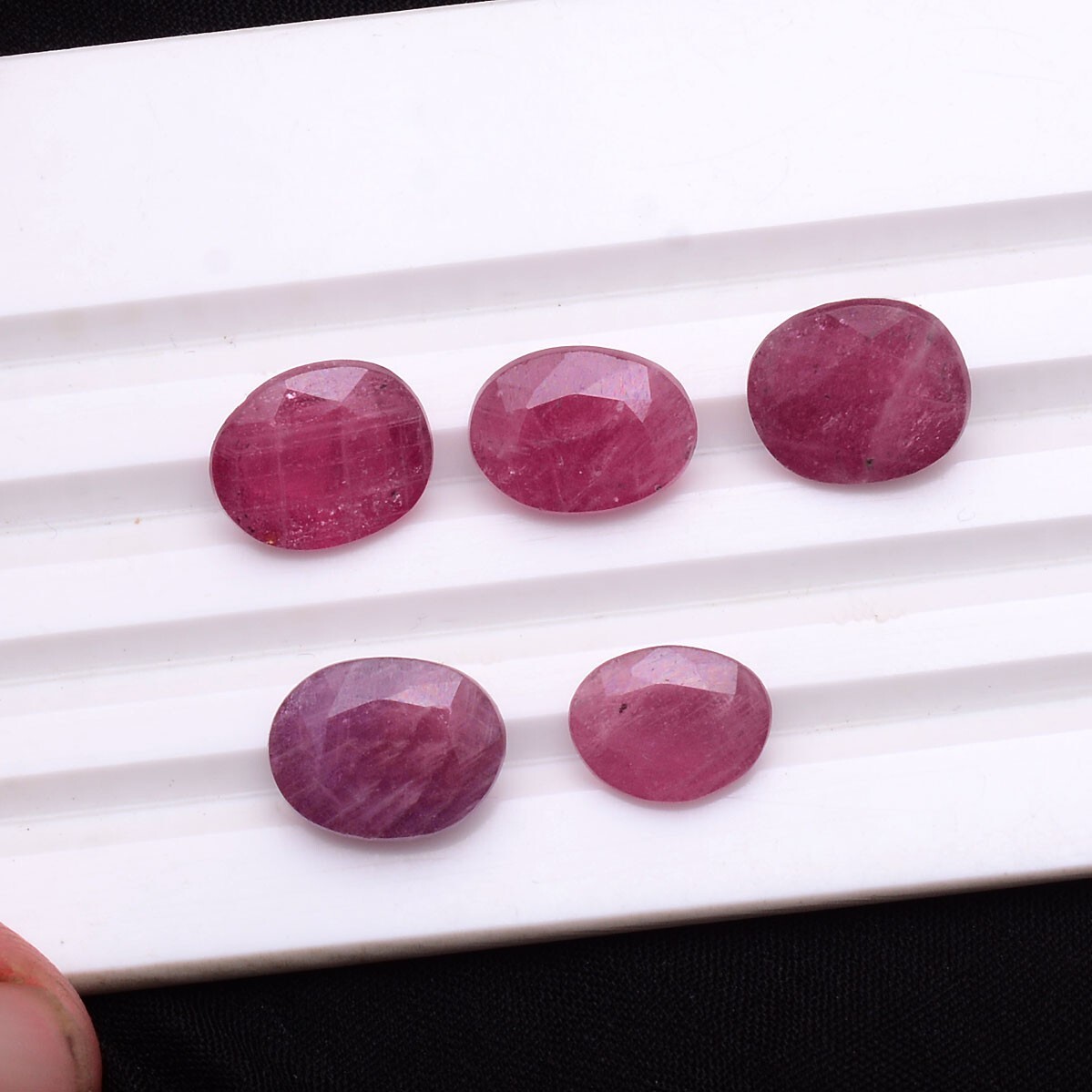 5 Pcs Natural African Ruby Oval Cut 10mm-12mm Stunning Huge Loose Gemstones Lot