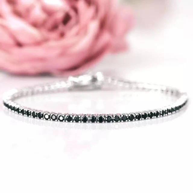 6.00Ct Round Cut Lab Created Diamond Women Tennis Bracelet 14k White Gold Plated