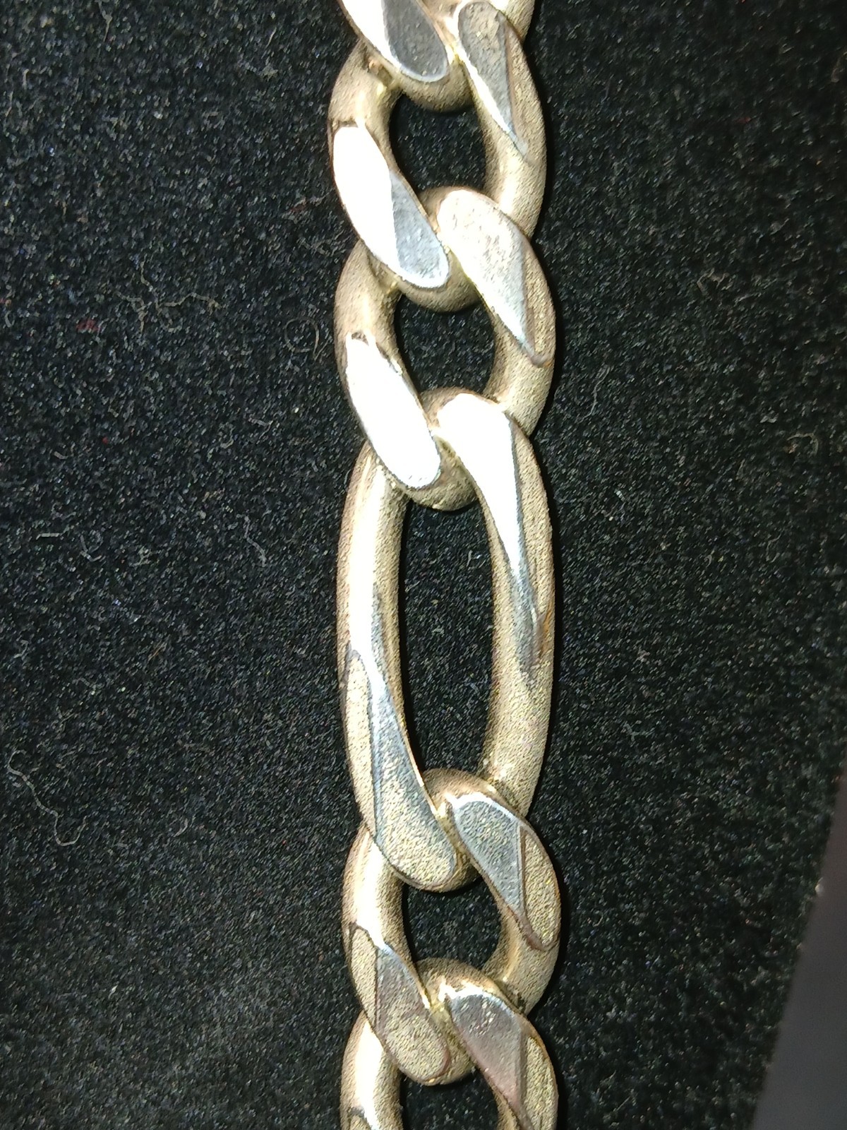 Sterling Silver 110 gram 3+1 Figaro / Cuban Link .925 Silver Italy 10.8MM