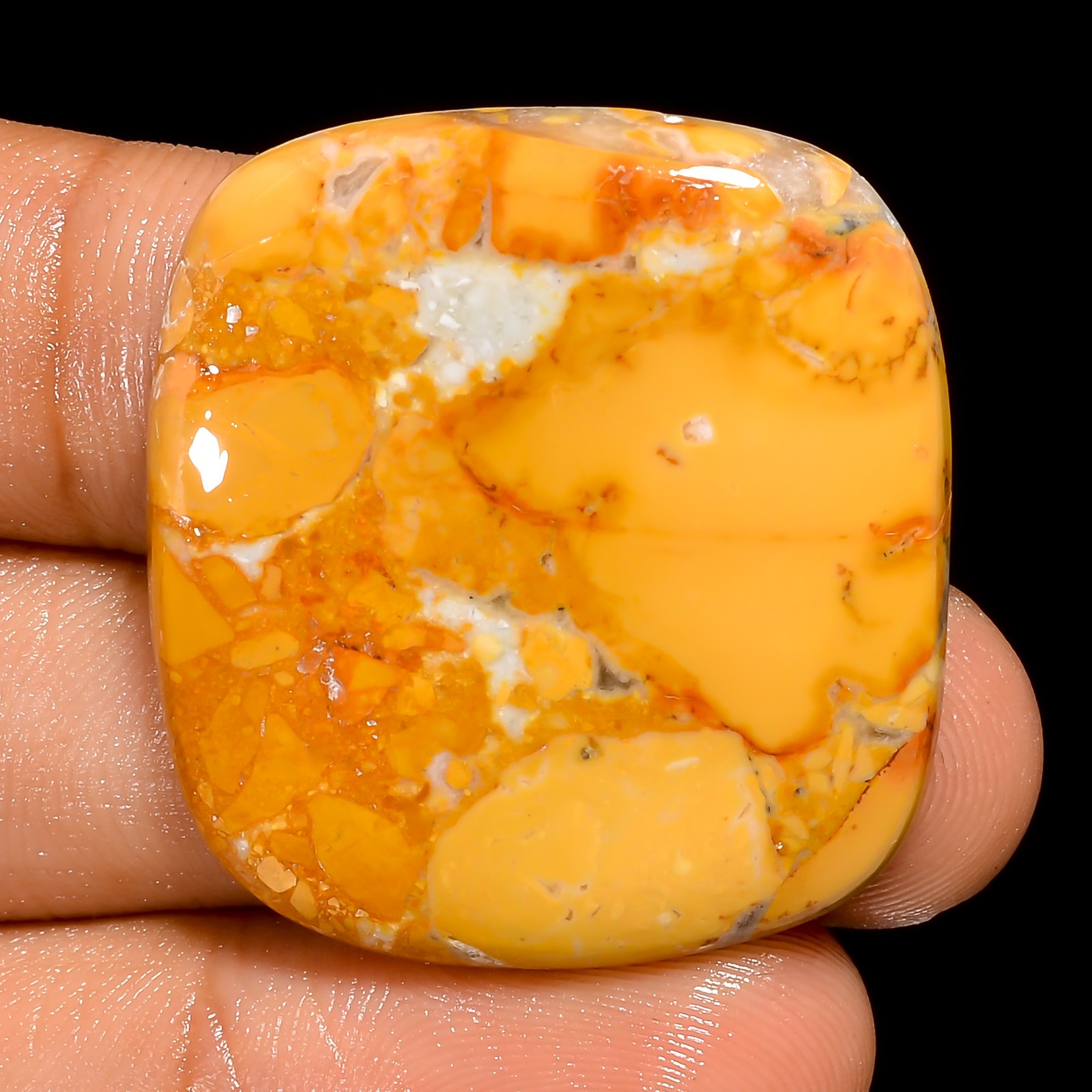 Maligano Jasper Radiant Shape Cabochon Loose Gemstone 50.5 Ct. 32X30X5 mm A-9733