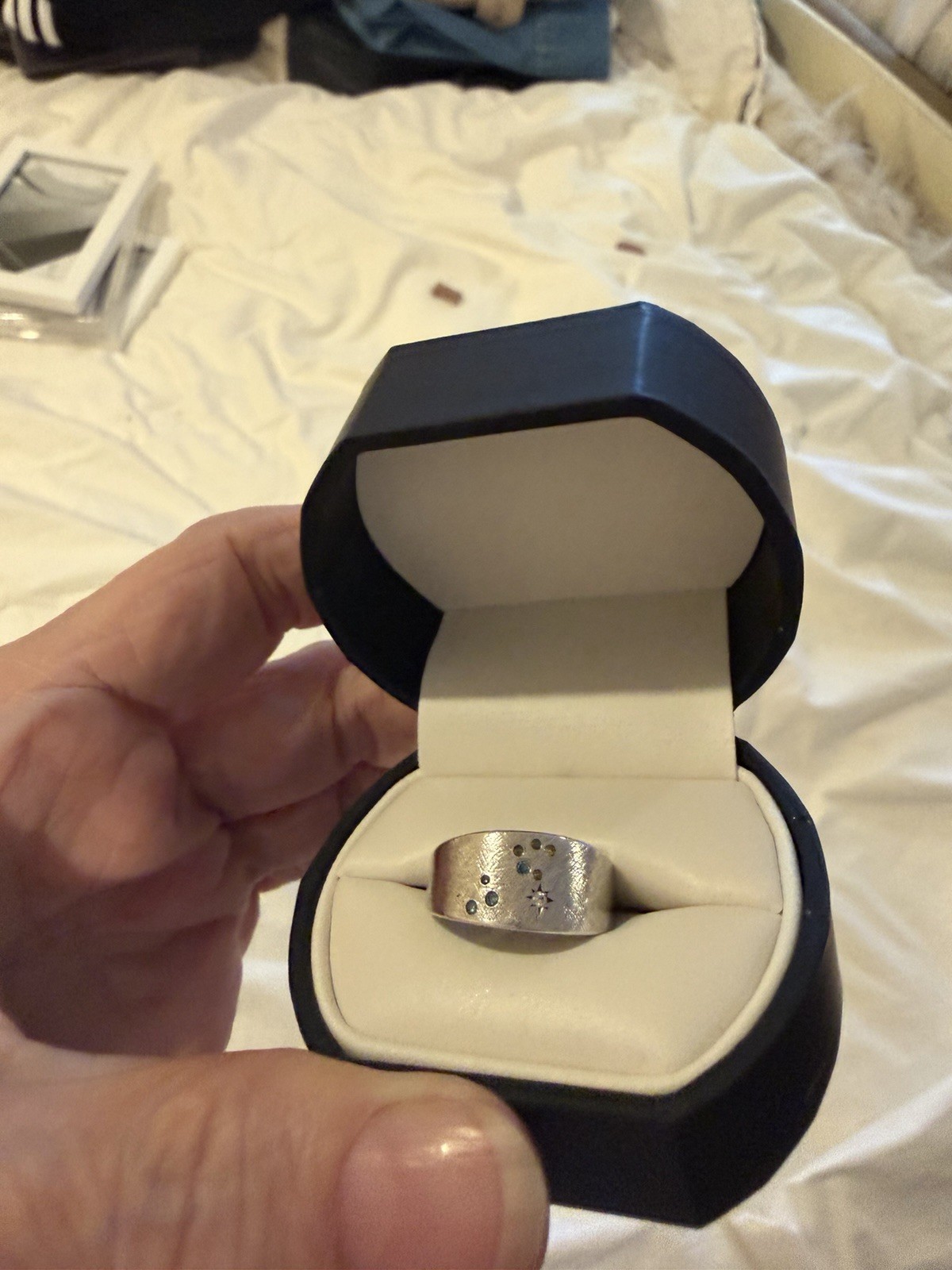 Constellation Of Leo Gemstone Ring In A Solid Sterling Band
