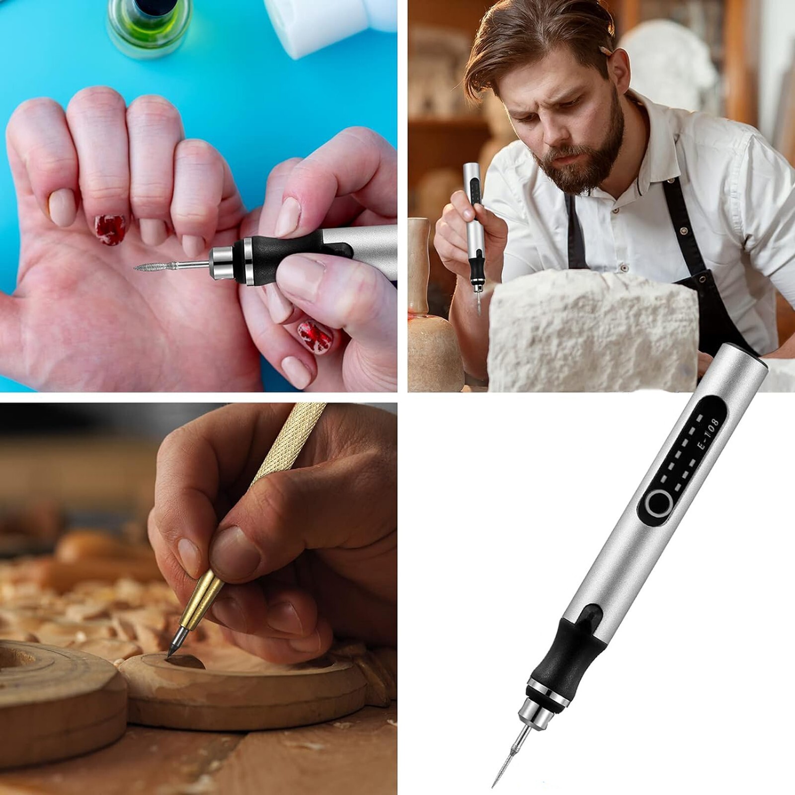 Cordless Electric Mini Drill Grinder Engraving Pen Variable Speed Rotary Tool