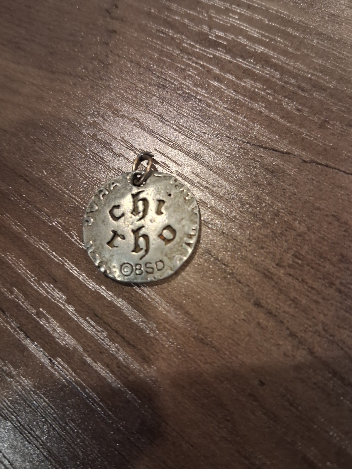 Artisan Blackbeard Smithy .999 Fine Silver Chi-Rho Pendant Medallion Hand Forged