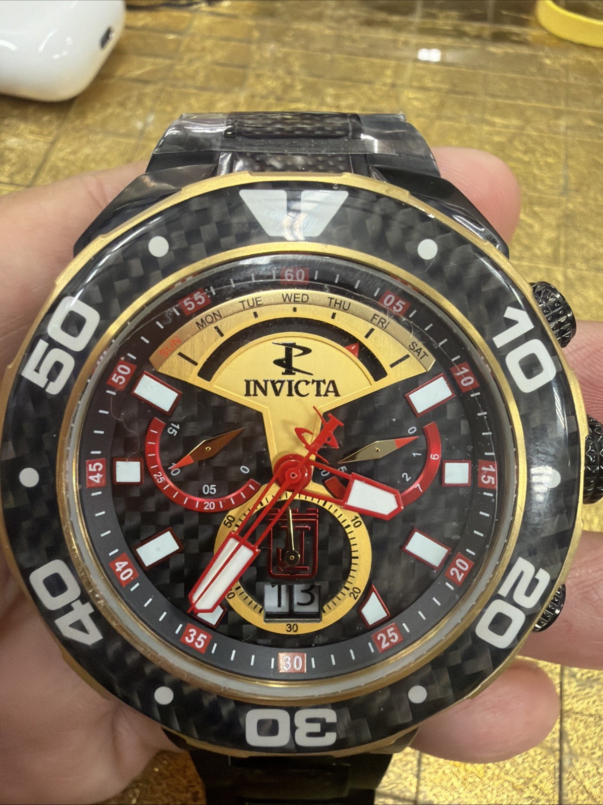 INVICTA Jason Taylor Limited Ed 176/999 Men’s Quartz 50 mm Watch Model #41278