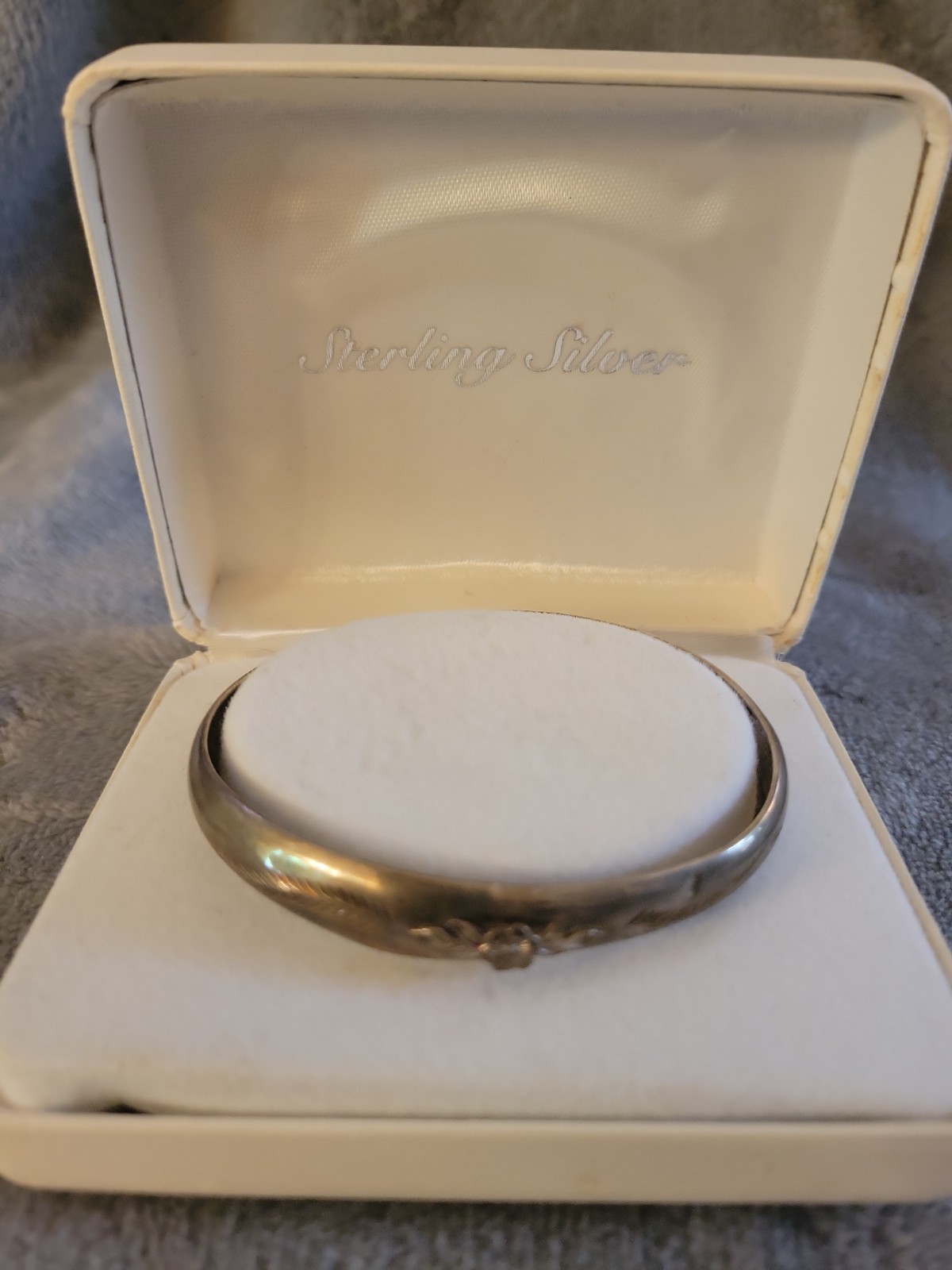 Vintage Italian Sterling Silver Bangle Bracelet, Marked 925