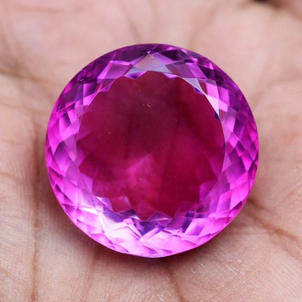 Huge 77.25 Ct Pink Spinel Round Faceted Cut Certified Loose Gemstone