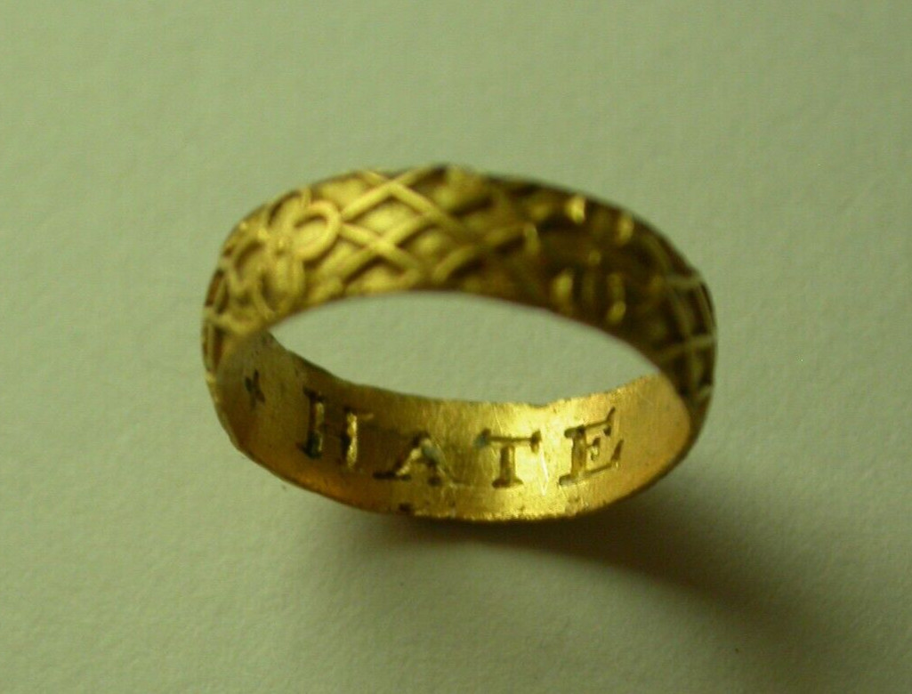Gold posy ring 16th Century -Tiny 6 Months-1 year baby