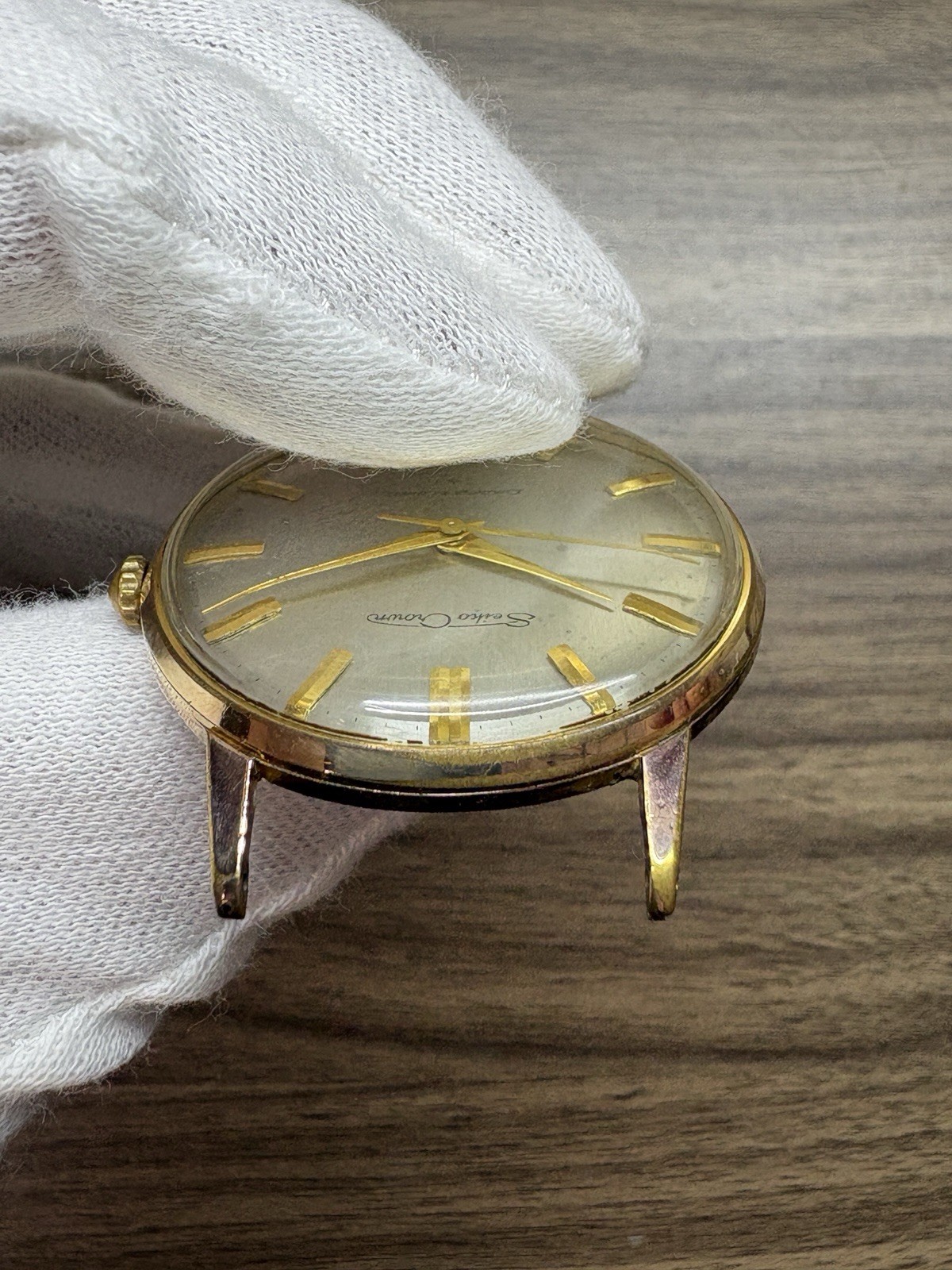 SEIKO Crown J15003E Vintage 1962 Hand-Winding Men’s Watch Overhauled Japan