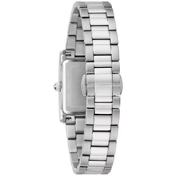 Bulova Gemmed Stainless Steel Blue Dial Women’s Quartz Watch 96P262