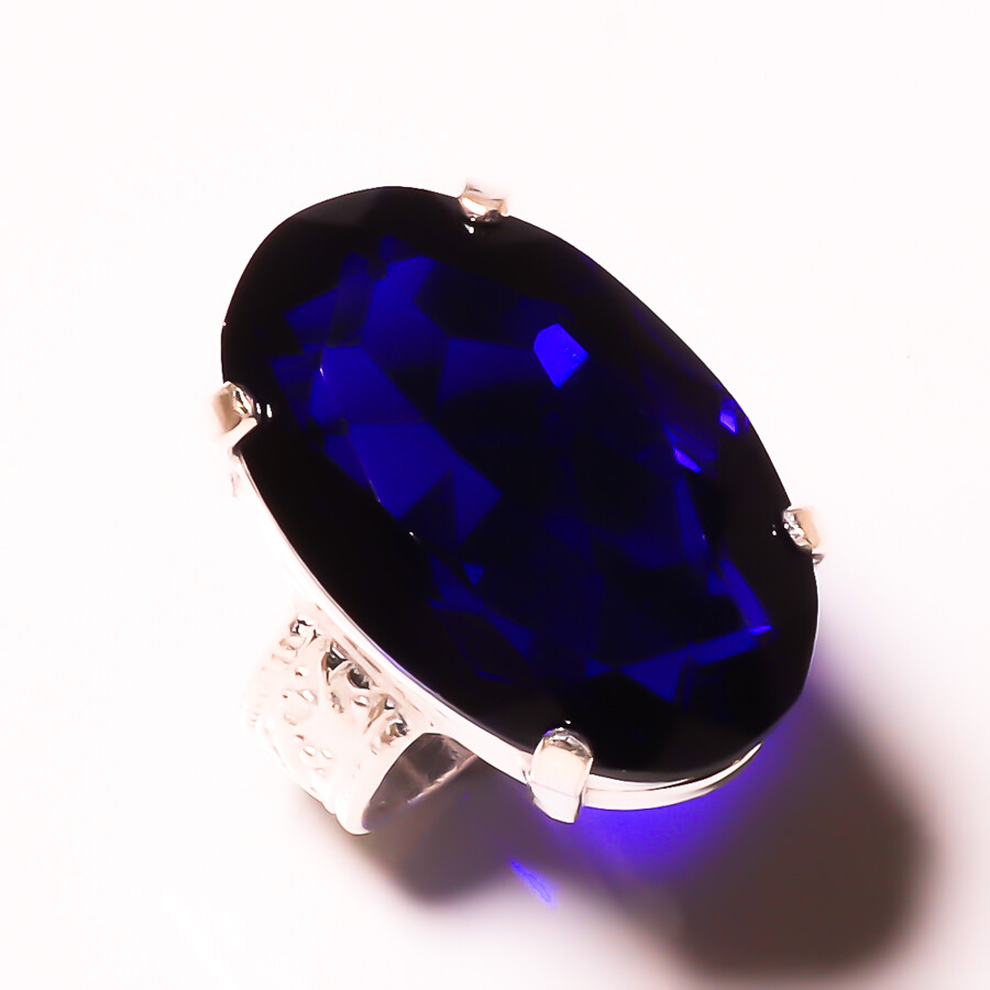 Valentine’s Day Tanzanite Gemstone 925 Sterling Silver Handmade Ring All Size