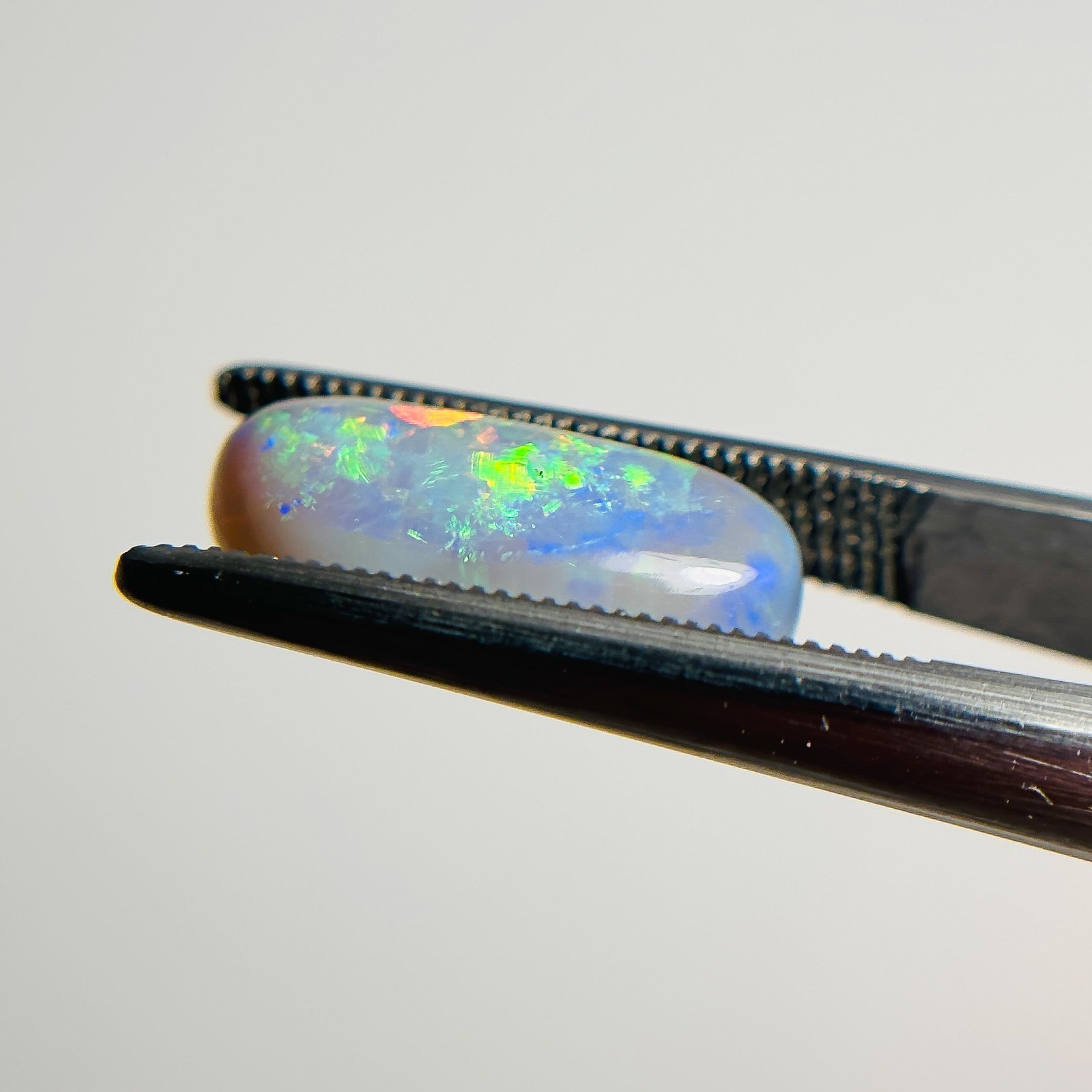 Semi Black Opal Red Multicolour 15x7x5 Cabochon Freeform 3.4 carat OPAL185