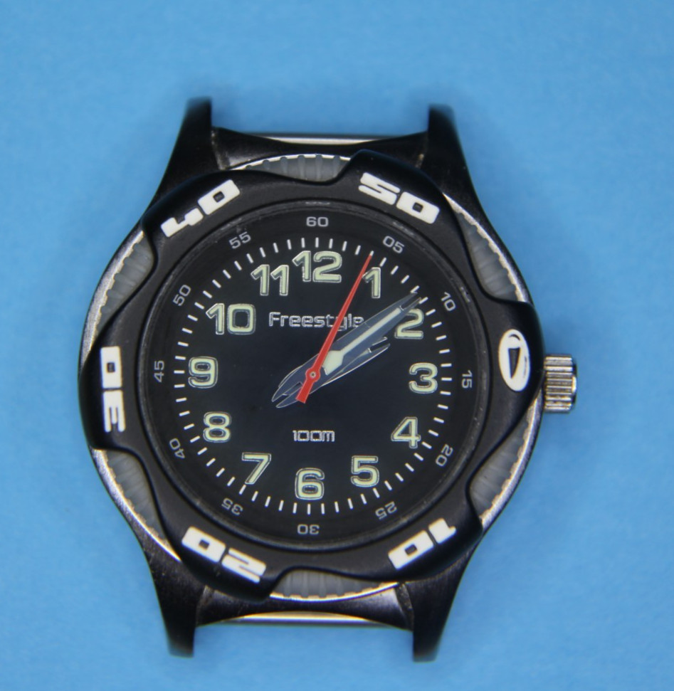 NICE Shark Freestyle 308 Diver Style 100M Metal Case Analog Watch Rotating Bezel