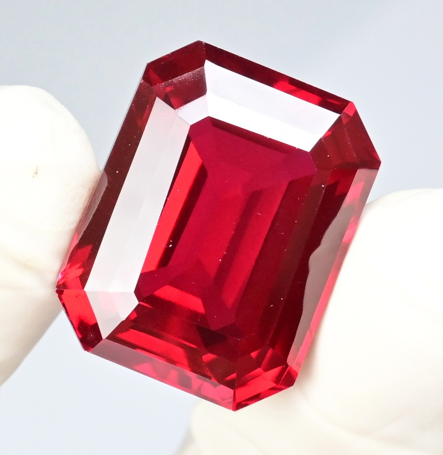 46.35 Ct Flawless Natural Mozambique Blood Red Ruby Emerald Certified Gemstone