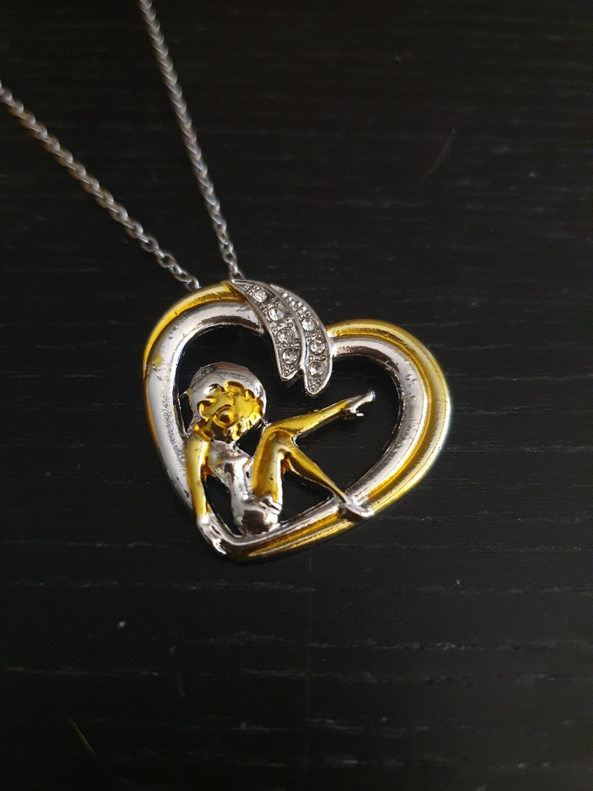Betty Boop Silver Gold Necklace