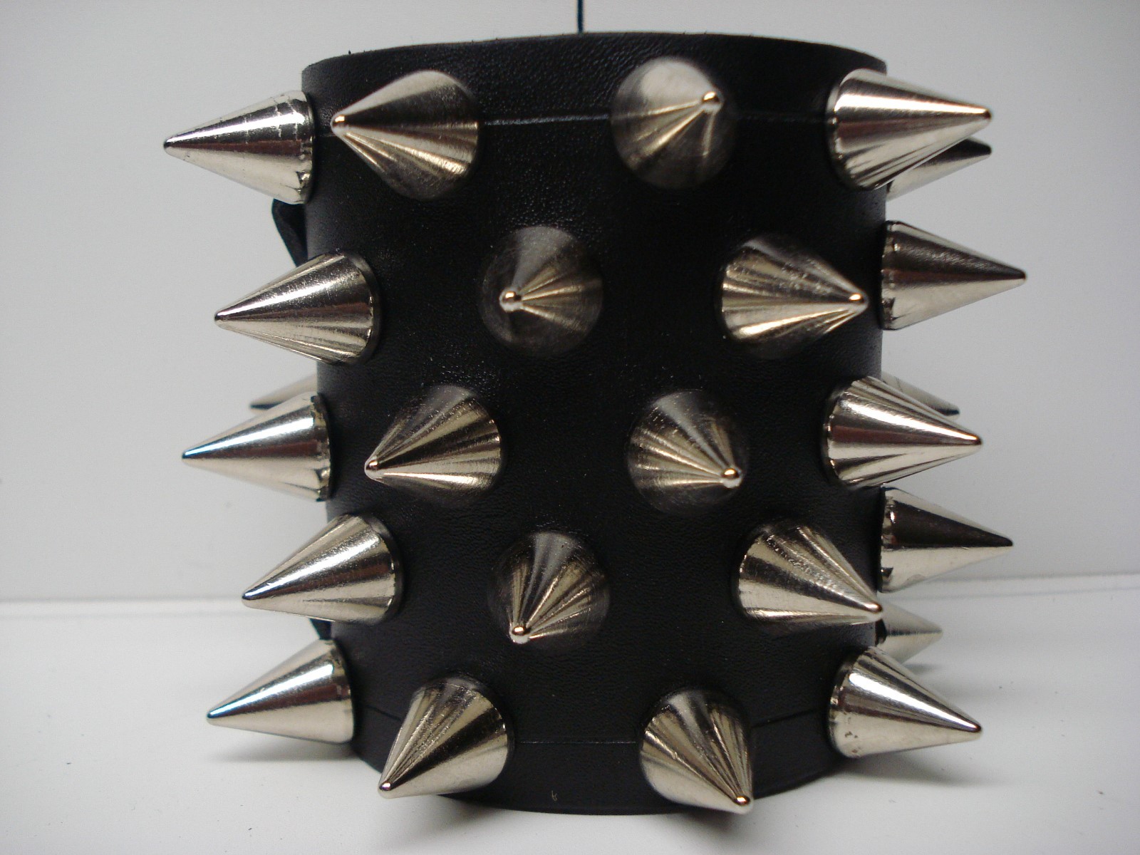 LEATHER SPIKED BRACELET. DEATH METAL …..(MDLB0214)….. IMPALED