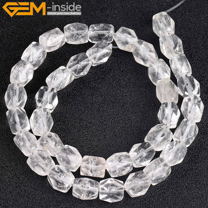 8-9×11-12mm Natural Gemstone Faceted Beads of Cambay Beads Jewelry Making 15″