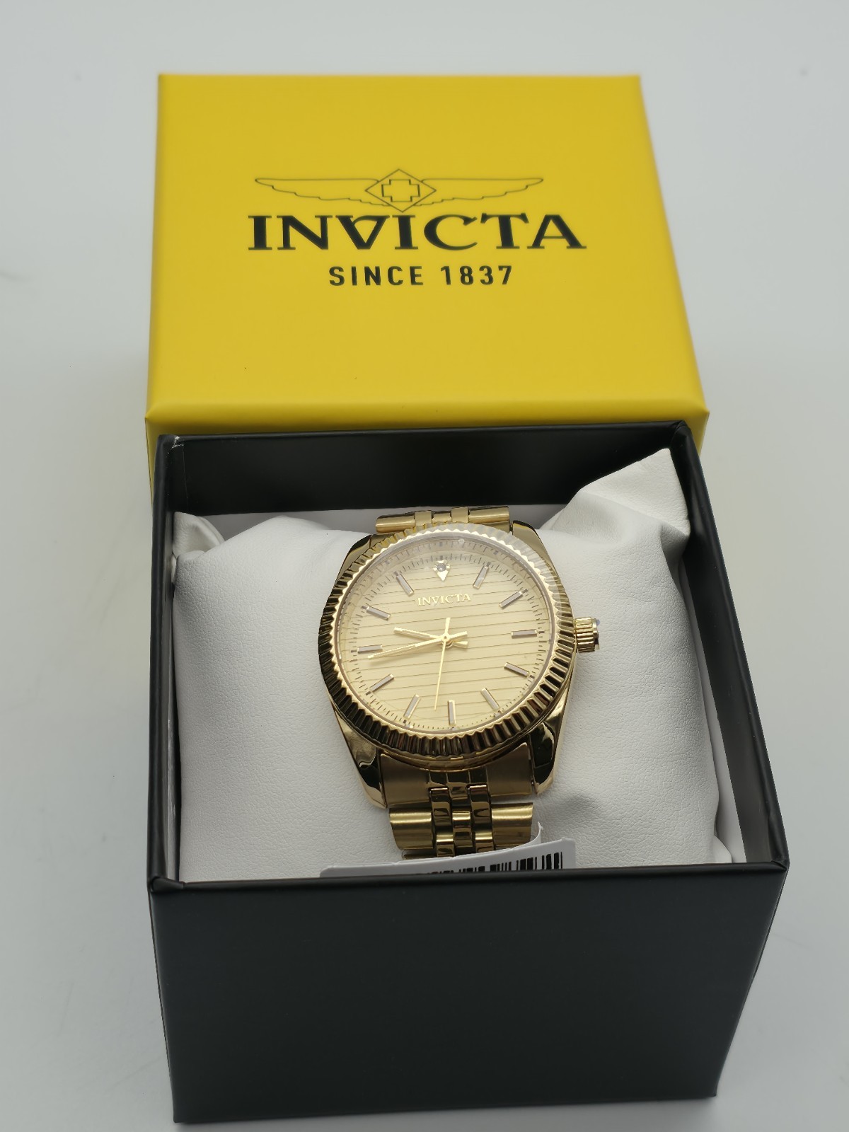 Invicta Celestial Men’s 36mm Gold SS Watch Quartz Flame Fusion NEW
