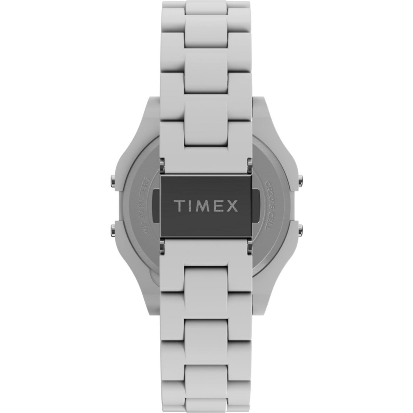Timex Unisex Watch 80 Digital Dial White Plastic Case Resin Bracelet TW2V20100