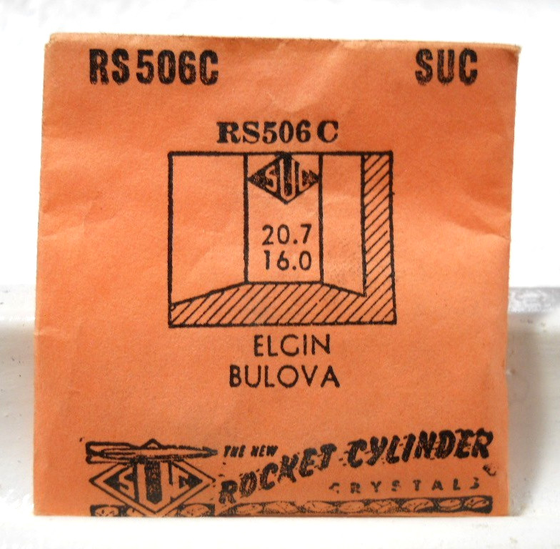 SUC RS506C Watch Crystal For Elgin Bulova – 20.7 x 16.0 mm Replacement / Repair