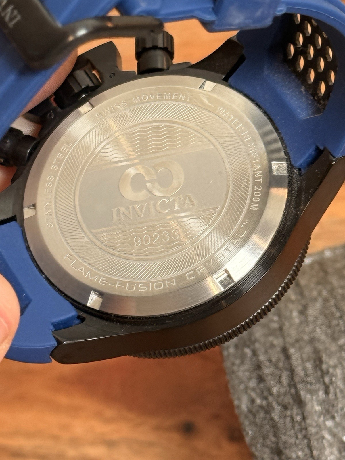 Invicta Bolt Zeus 90233 Blue MOP Dial Chronograph Men’s Watch Needs New Battery