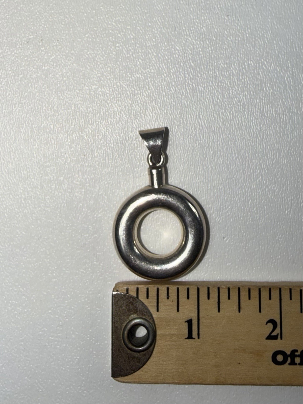 Vintage Taxco Sterling Silver 925 Necklace Pendant Perfume Bottle Flask Donut