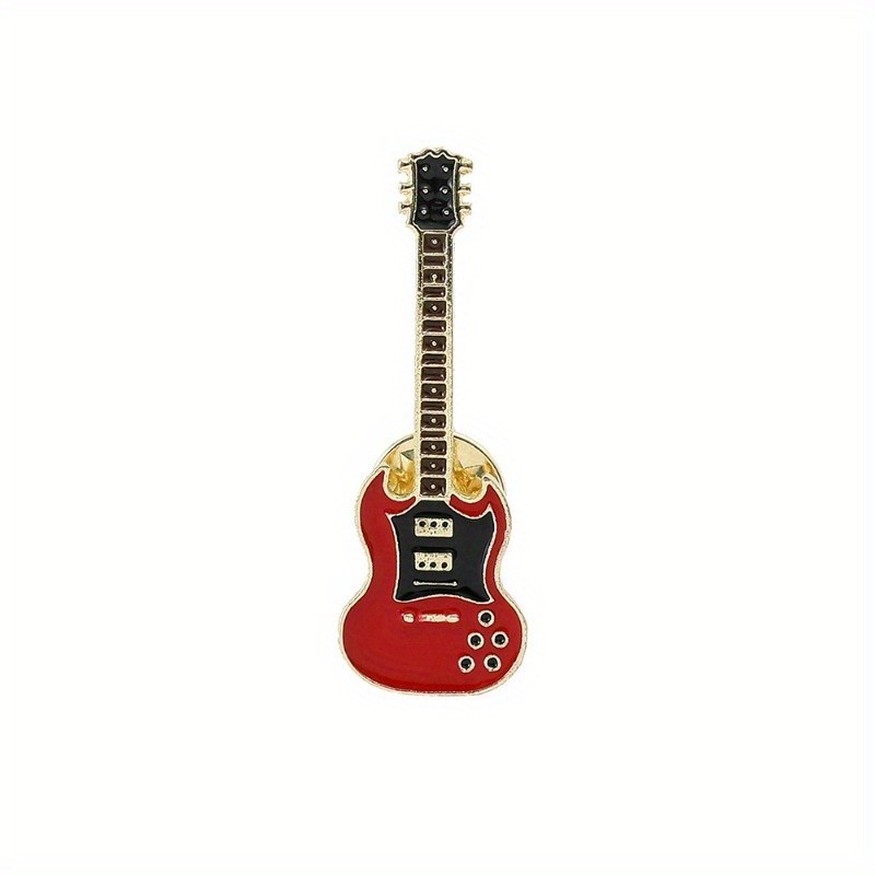Musical Instrument Guitar Brooch Personality Trend Corsage Couple Pin Female