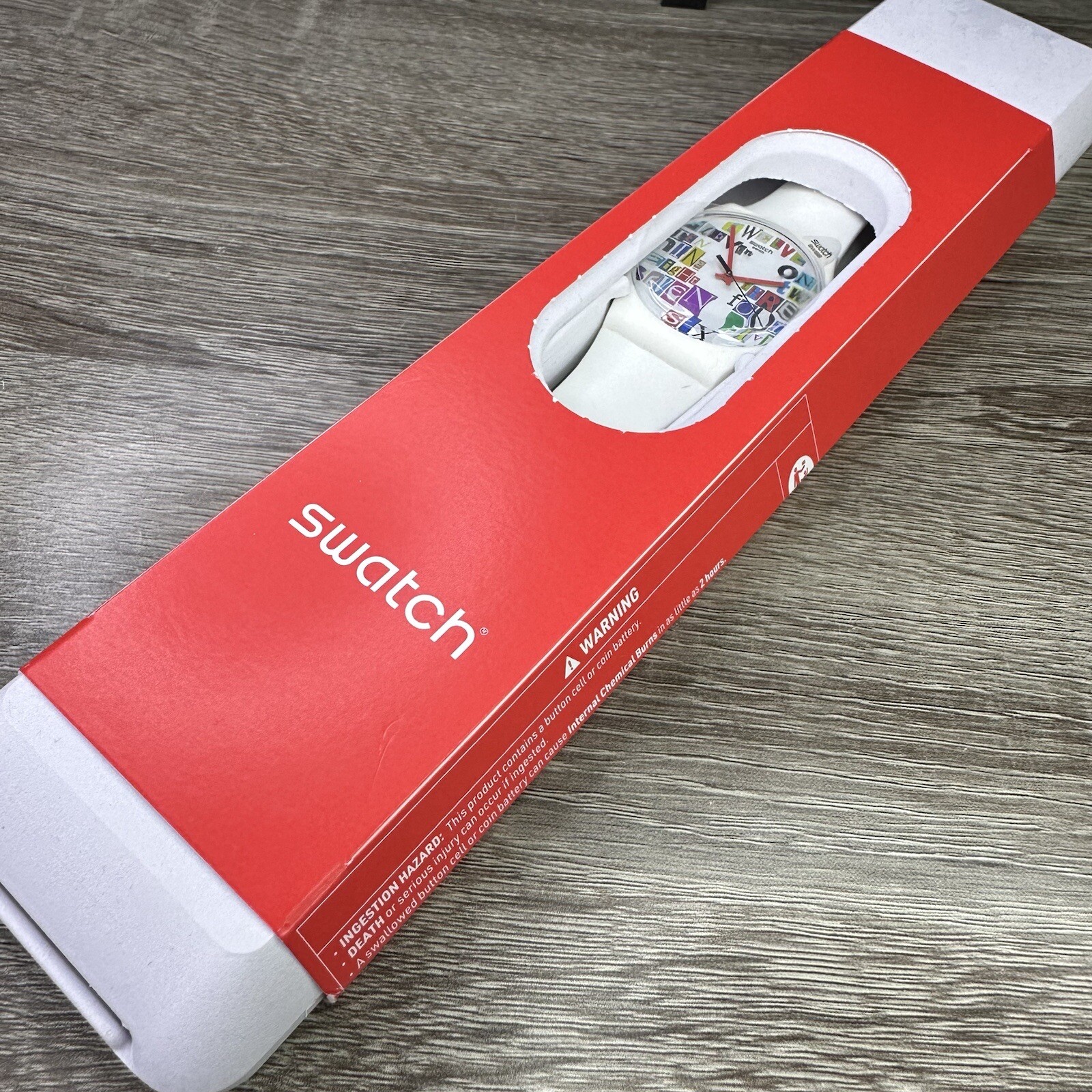NEW✅LIMITED EDITION✅ Swatch MULTI COLLAGE White Fun 41mm Watch SUOW132